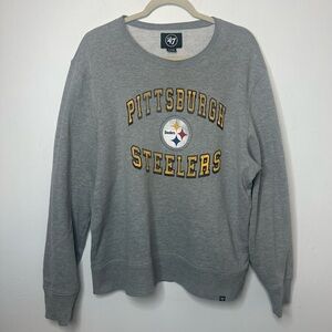 Pittsburgh Steelers Crew Neck Men’s Gray Size XL ‘47 Brand